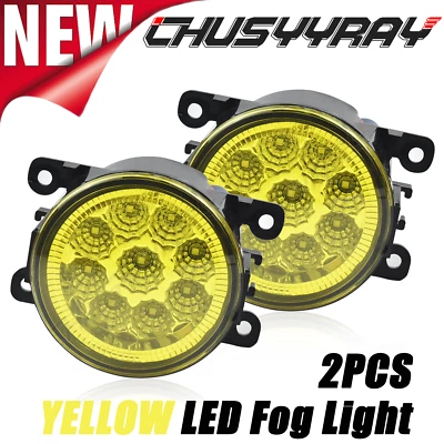 Par de luces antiniebla LED halo parachoques amarillo ámbar para Fiat 500X 2019 2020 2021 2022 Foto 1 de 4