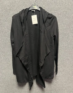 Asos Waterfall Front Hooded Cardigan Black Small TD041 FF 03 - Picture 1 of 5