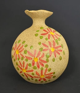 Handgefertigte & handbemalte Keramik Vase 5" Höhe x 4" Breite RSRC-1 - Bild 1 von 2