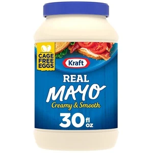 Kraft Real Mayo Creamy & Smooth Mayonnaise (30 floz) Classic Spreadable Condimen - Picture 1 of 9