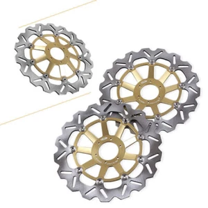 Front Brake Disc Rotors R+L Fit Honda CBR1100XX 1997 1998 CBR 1100XX Gold - Picture 1 of 6