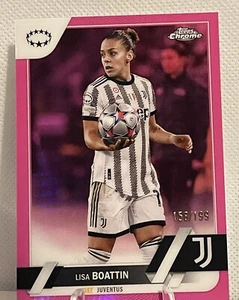 💥Lisa Boattin -Juventus FC 2022-23 Topps Chrome UEFA Womens Pink #'d/199💥 - Picture 1 of 7