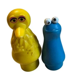 Vintage Fisher Price Sesame Street Cookie Monster & Big Bird - Foto 1 di 1