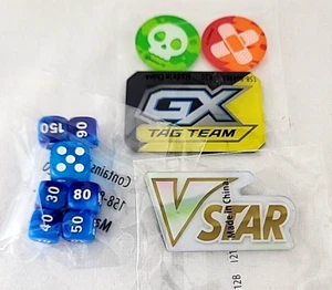 Pokemon GX Veneno Quemado Acrílico Contador-Vstar Marcador Contador TCG-Dados Azules - Imagen 1 de 7