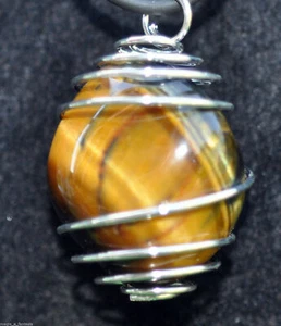 Portachiavi OCCHIO DI TIGRE Spirale RAME bagnata ARGENTO reiki FORTUNA ki CHAKRA - Imagen 1 de 1