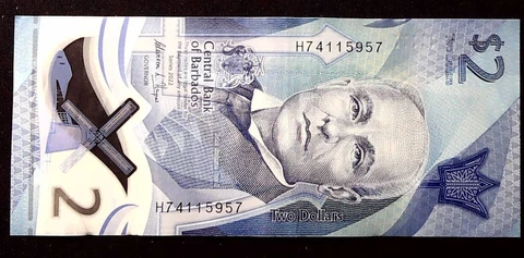 BARBADOS 2022 $2 BANKNOTE   INV#B10209 Cover