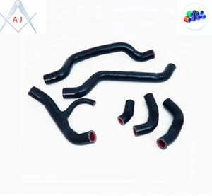 For DUCATI 848 1098 1198 2007-2014 Silicone Radiator Coolant 3-ply Hose Black - Picture 1 of 3