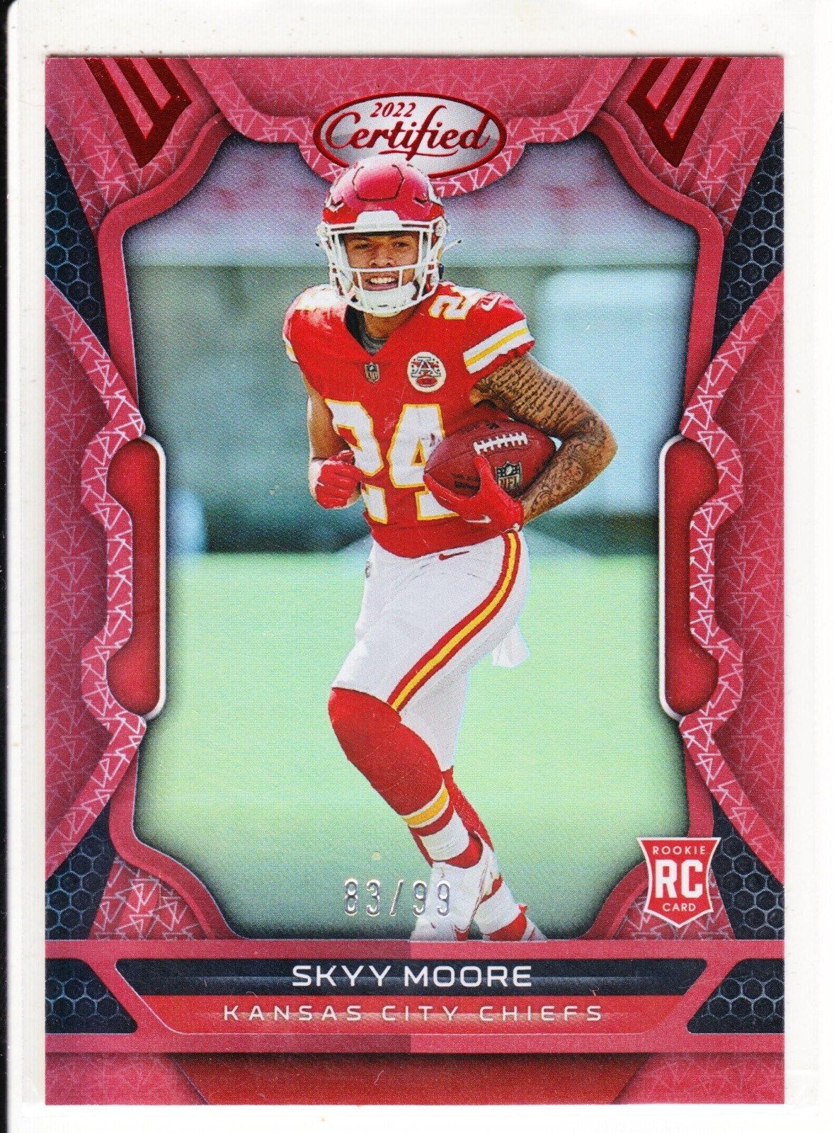 SKYY MOORE 2022 CERTIFIED RC ROOKIE MIRROR RED #/99 *MM
