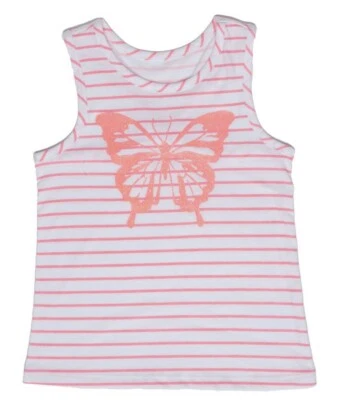 Epic Threads Girls Striped Graphic Racer Back Tank 5 New with Tags Pink Glitter - Image 1 of 4