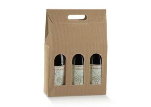 Scotton Caja 3 Botellas 270 X 90 X 385 Mm Asa Ventanas Avana 5 Pz - Imagen 1 de 1