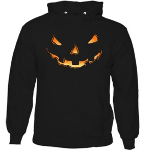 Calabaza Sonrisa Hombre Divertido Halloween Disfraz Sudadera Spooky Terror Ghost - Imagen 1 de 2
