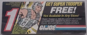 1988 GI Joe Presents Super Trooper Action Figure Offer Insert Pamplet Complete - Bild 1 von 3
