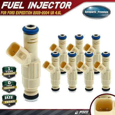 Set of 8 Fuel Injector for Ford Expedition 2003-2004 V8 4.6L Petrol 0280156041 - Image 1 of 4