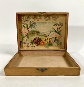 CAJA DE SEMILLAS DE FLORES Mandeville & KING Co. Antigua Colección - Imagen 1 de 11