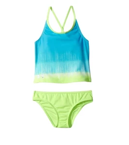 Under Armour Kids Ombre Tankini Set (Big Kids) (Meridian Blue) Girl's Swimwear 8 - Picture 1 of 1