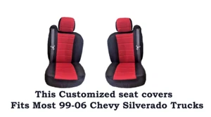 New Black/Red Mesh Custom seat covers Fit's 1999~2006 Chevy Silverado Truck's - Picture 1 of 4