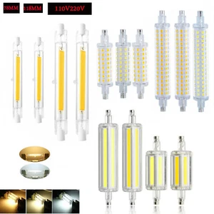 78mm 118mm LED R7S Light Bulbs COB 2835 SMD 6W 10W 12W 16W 25W Glass Tube Lamp - Picture 1 of 13