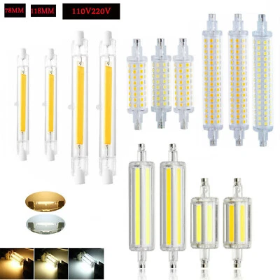78mm 118mm LED R7S Light Bulbs  COB 2835 SMD 6W 10W 12W 16W 25W  Glass Tube Lamp - Image 1 of 4