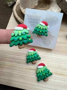Cute Christmas Tree ornament silicone mold. - Picture 1 of 9