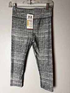 NWT UNDER ARMOUR Women's Compression Crop Leggings Small Black White - Picture 1 of 8