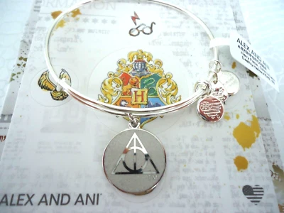 Brazalete de infusión de color Alex and Ani Harry Potter DEATHLY HALLOWS con tarjeta de etiqueta y caja Foto 1 de 4