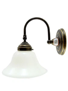 Wand Messing Brüniert, Lampada parete Beleuchtung Mit Glas Ministerielle ac13 - Bild 1 von 4