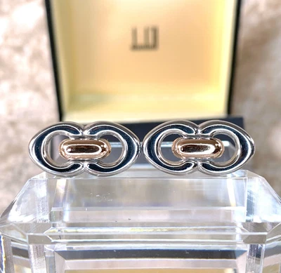 Gemelos Alfred Dunhill oro macizo 750 y acero con caja Foto 1 de 4