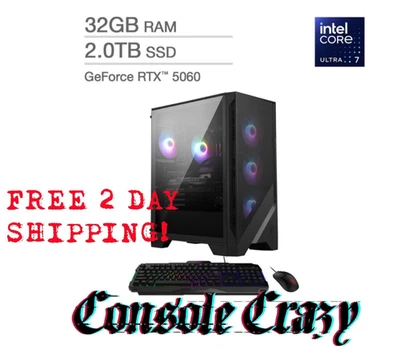 MSI CODEX R2 AI Gaming PC Ultra 7 34GB Ram 2TB SSD RTX 5060 Win 11 - Image 1 of 4