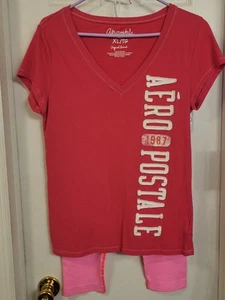 2 Pc Set Aeropostale Top & Ombre Capris Womans Size L/XL - Picture 1 of 12