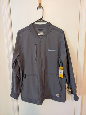 Carhartt Scrub Jacket Size L Grey Rebecca LVT - Image 1 of 4