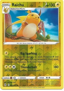 Raichu 50/203 Reverse Holo Evolving Skies Pokemon TCG - Picture 1 of 2
