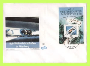 Germany 1991 Bobsleigh Championship mini sheet First Day Cover - Picture 1 of 1