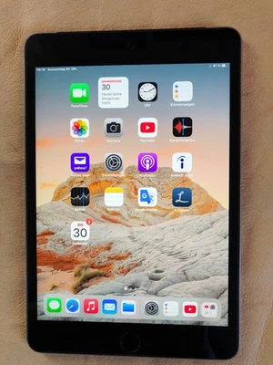 I Pad Mini 4 Wifi + Cellular, 128 GB, grau, GPS, sehr guter Zustand  - Bild 1 von 4