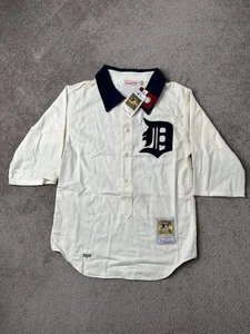 NEW Jersey Mitchell & Ness Cooperstown Detroit Tigers Ty Cobb 1909 Cream, Size M - Picture 1 of 13