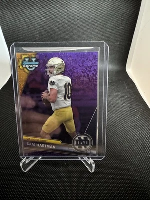 2023 Bowman Chrome U Sam Hartman 356/399 Notre Dame Fighting Irish - Image 1 of 3