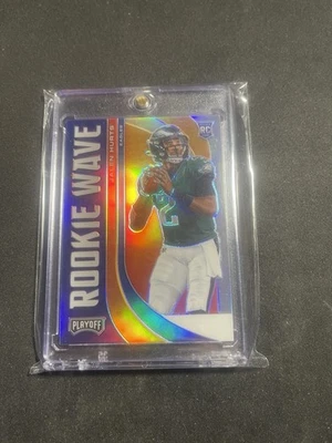 2020 Panini Playoff - Rookie Wave Jalen Hurts #RW-22 Silver Prizm (RC) HOF? - Image 1 of 2
