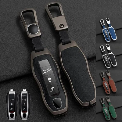 For Porsche Cayenne Macan Panamera 911 981 Zinc Alloy Leather Car Key Case Cover - Image 1 of 4