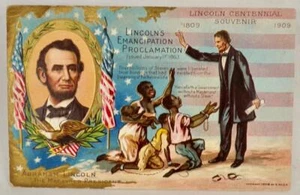 Abraham Lincoln Postcard Emancipation Proclamation E Nash Die Cut Unposted #15 - Picture 1 of 5