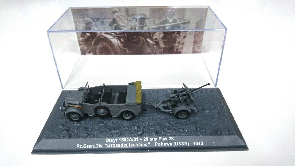 IXO 1/72 MILITAIRE VEHICULE STEYR 1500A/01 +CANON FLAK38 20mm ALLEMAND 1943 USSR - Photo 1/1