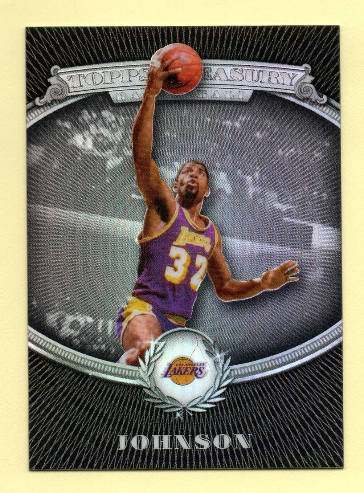 2008-09 Topps Treasury SILVER REFRACTOR Magic Johnson #/199 - LOS ANGELES LAKERS
