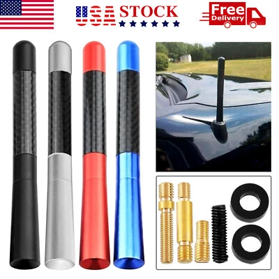 Универсальная автомобильная антенна FM AM радио воздушный алюминиевый сплав углеродное волокно 4,7 дюйма - Изображение 1 из 4