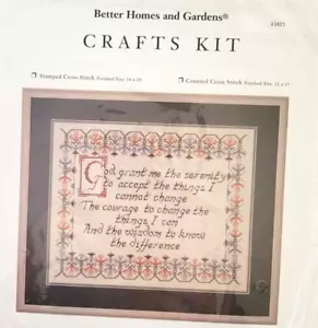 NUEVO 1994 Kit Punto de Cruz Estampado 16" x 20" Serenity Oration Sampler BH&G Sellado - Imagen 1 de 5