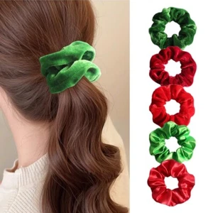 25 Pcs Christmas Scrunchies Velvet Hair Ties Soft Elastic Hair Bands Christmas. - Picture 1 of 5