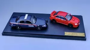 Rollin&Furuya Subaru Sti+Ford CV Atlanta Coche de Policía Conjunto Juguetes Diecast Modelos 1/64 - Imagen 1 de 8