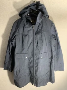 Cole Haan Men’s Full Zip Hooded Rain Coat Jacket Navy Blue • XL - Picture 1 of 5