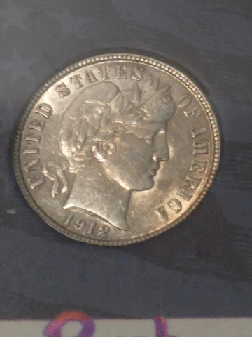1912 Barber Dime STUNNING EYE Appeal  Au Choice  #F-47 Cover