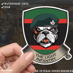 The Light Infantry TRF British Bulldog Vinyl Sticker - 10cm - Picture 1 of 4