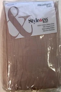STYLE&CO HOME WAVE 2 FUNDAS ACOLCHADAS EURO 250TC AMATISTA NUEVO EN PAQUETE PRECIO DE VENTA SUGERIDO POR EL FABRICANTE $70 - Imagen 1 de 2