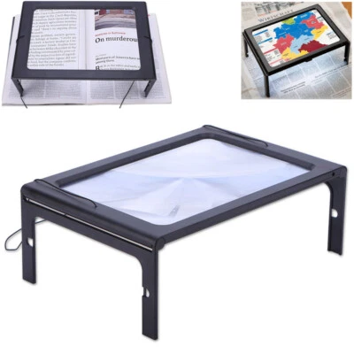 Large Magnifying Glass Hands Free With LED Light Magnifier Giant Reading sewing - Image 1 of 4