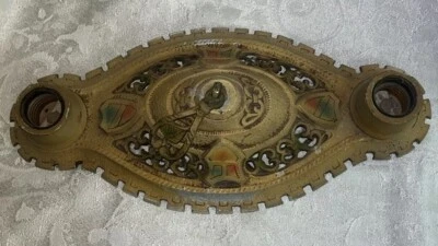 Antiguo accesorio de techo eléctrico Art Deco vintage años 20 doble luz - juego disponible. Foto 1 de 3